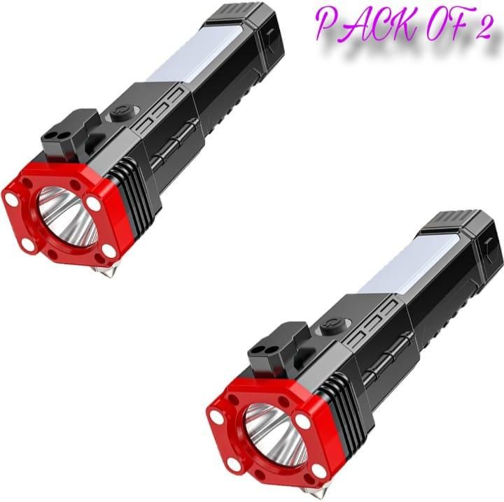 Buy The New Portable LED Flashlight Multifunctional Work Light Power Bank Emergencies Safety Pack Of 2 - BestCart