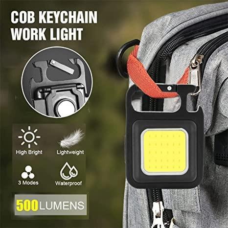 Buy The New Mini LED COB Flashlight Keychain Light 500 Lumen Rechargeable Flashlights 4 Light Modes Portable Pocket - BestCart