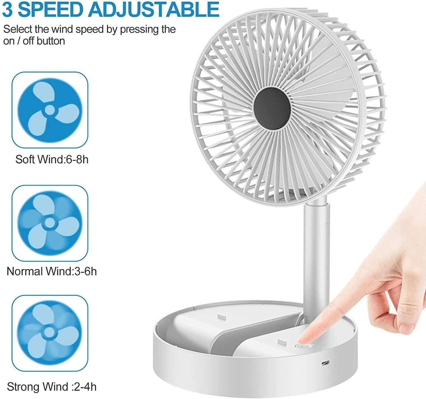 Buy The New Powerful Rechargeable Table Fan - BestCart