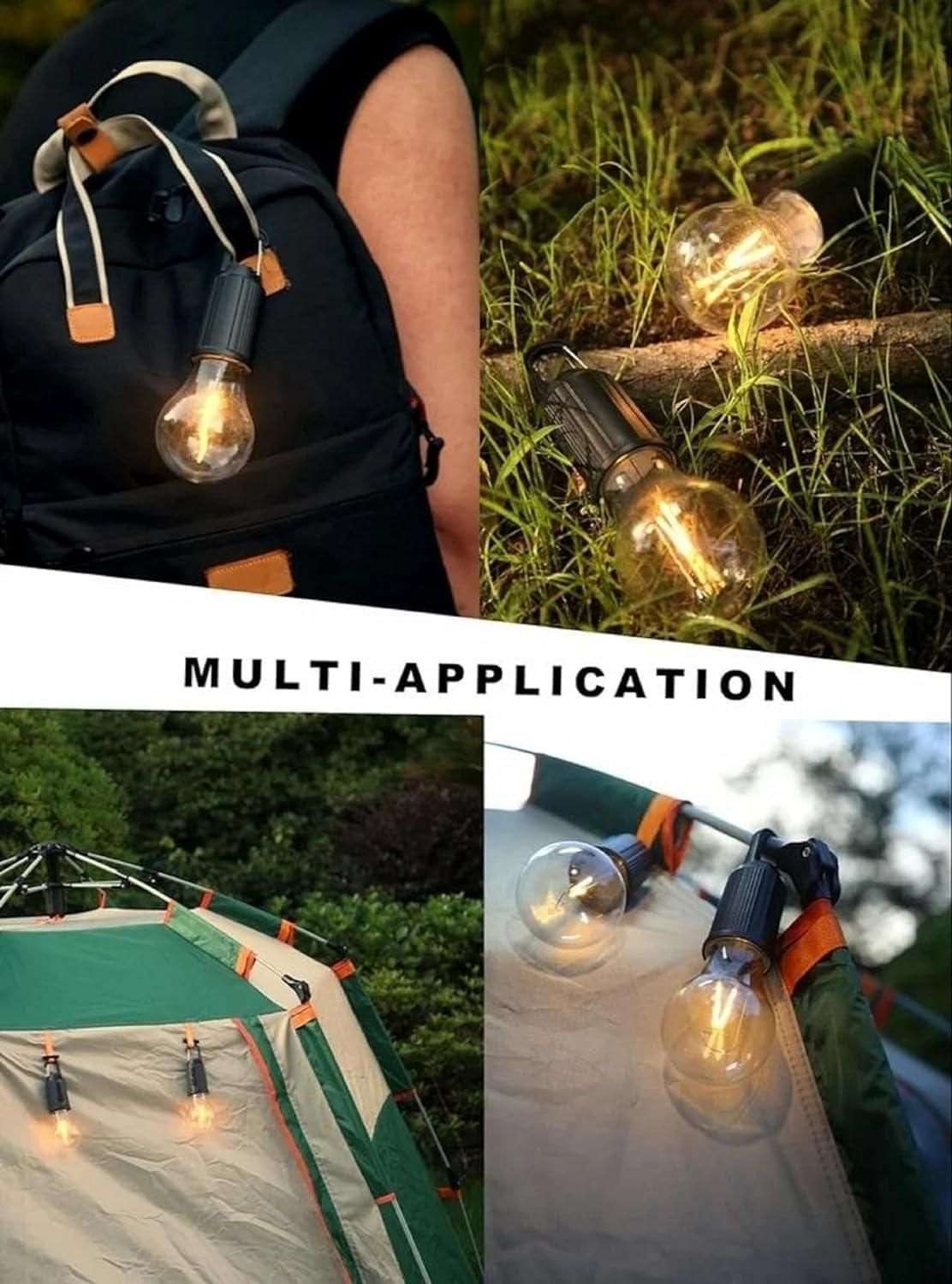 Buy The New Decorative Hanging Bulb with 3 Modes Tent Lamp for Camping Pac of 2 - BestCart