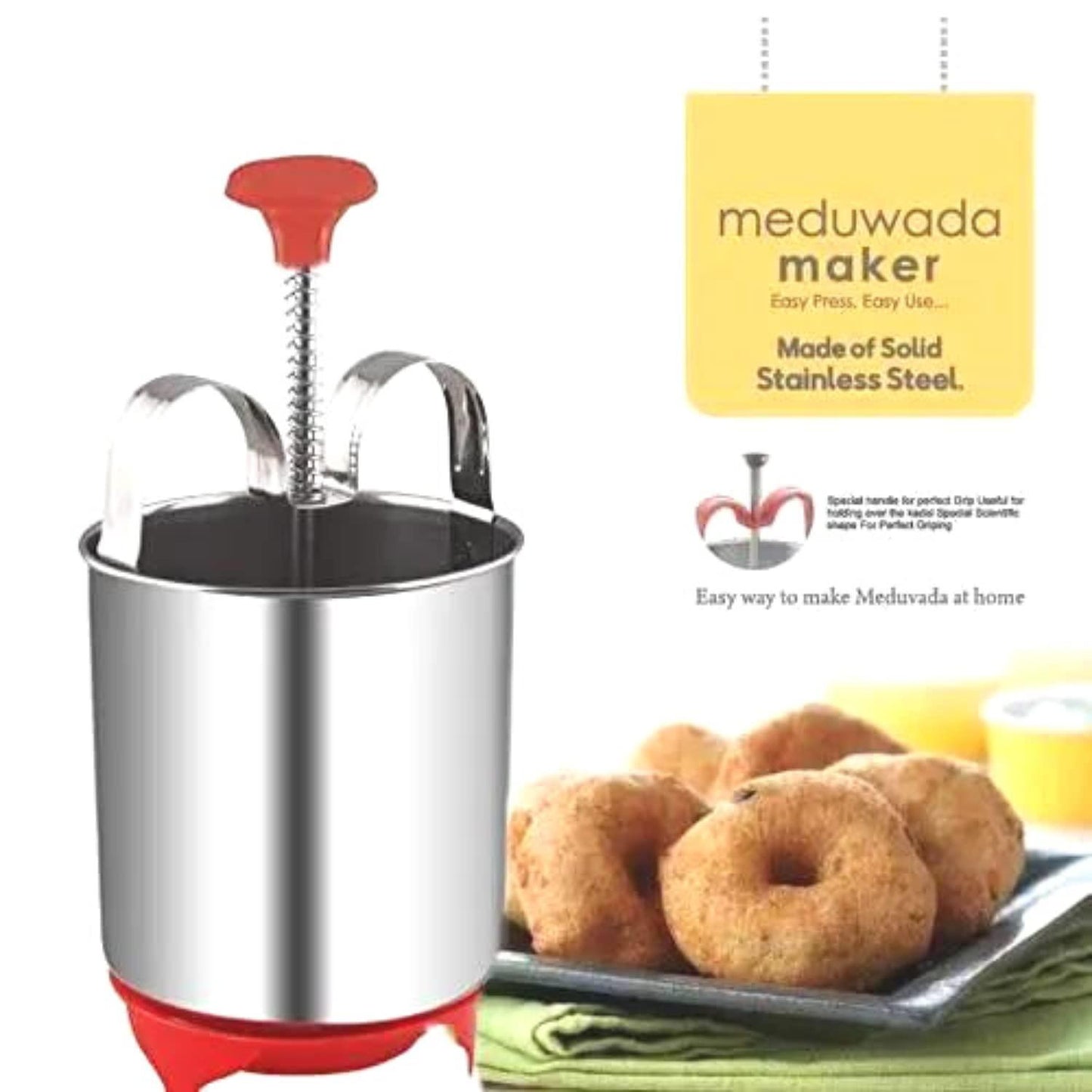 Buy The New Stainless Steel Medu Vada Maker With Stand - BestCart