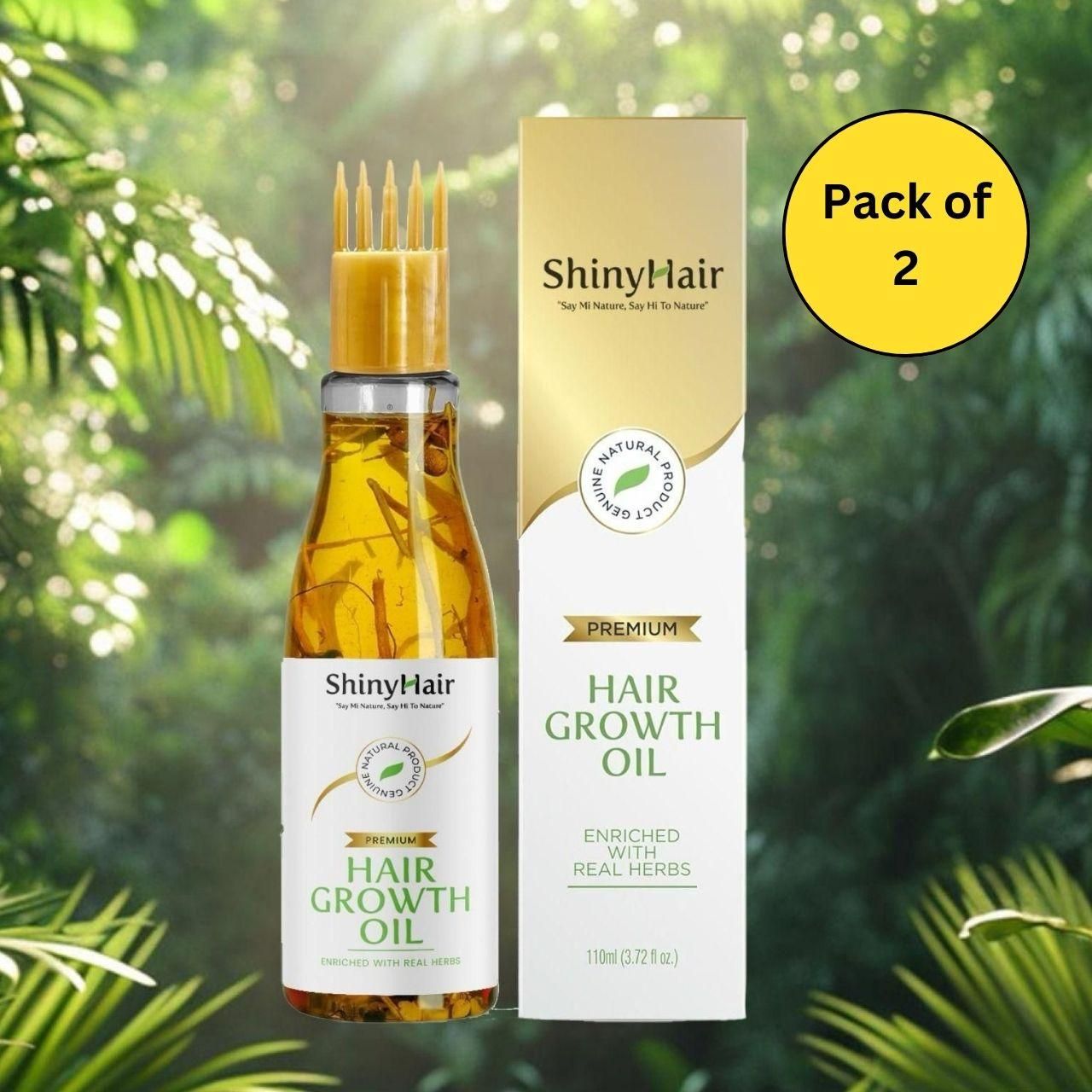 Buy The New ShinyHair Growth Oil Enriched With Real Herbs 110ml (Pack of 2) - BestCart