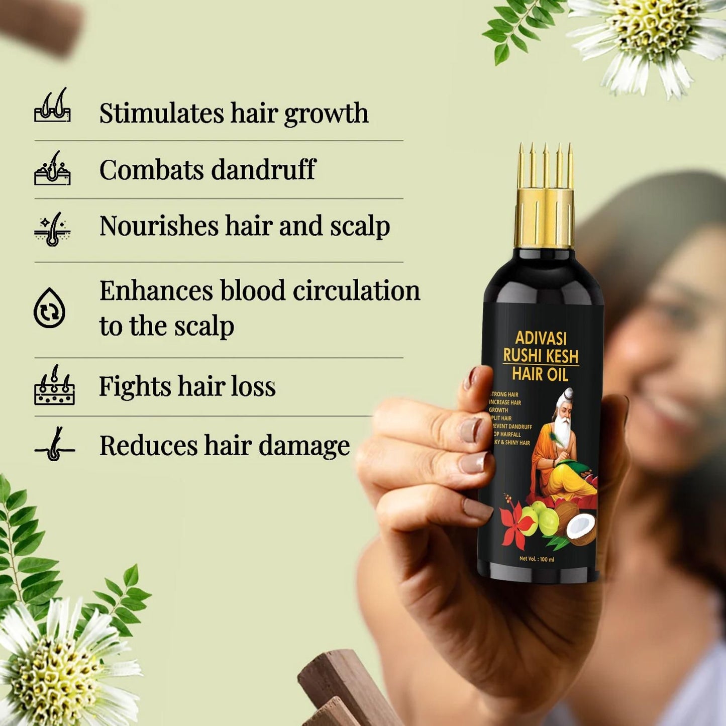 Buy The New Adivasi Rushi Kesh Hair Oil All Type Hair Problem Solution 200ML (Pack of 2) - BestCart