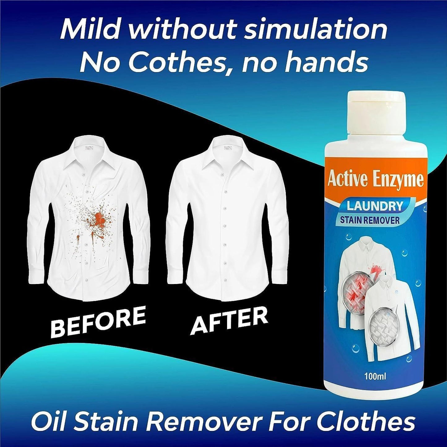 Buy The New Active Enzyme Laundry Stain Remover (100ml Each) (2) - BestCart