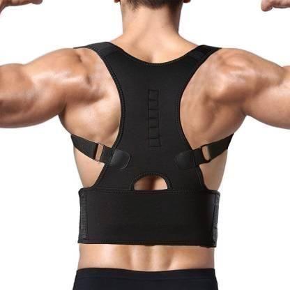 Buy The New Magnetic Therapy Posture Corrector Shoulder Belt Back PainRelief & Abdomen Support Back & Abdomen Support (Black Color) - BestCart