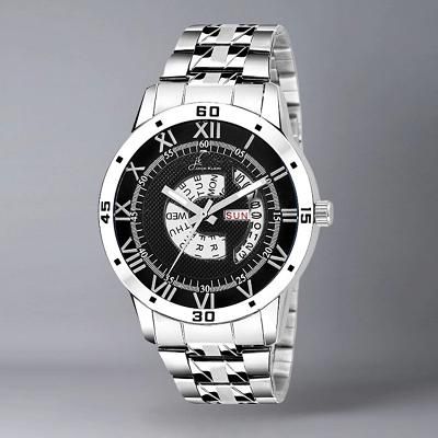 Buy The New Elegant Multi Function Day And Date Working Metal Wrist Watch - BestCart