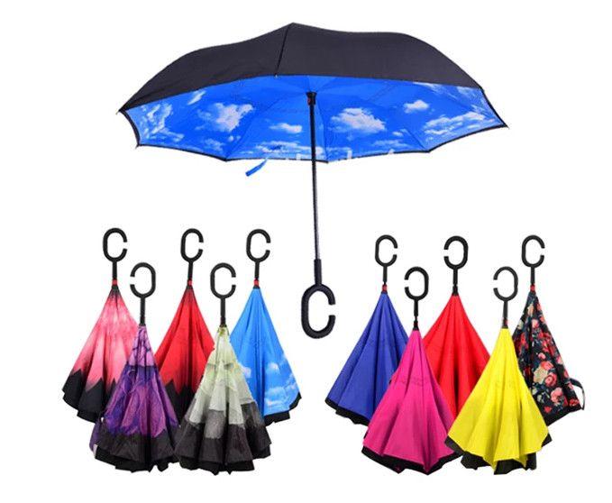 Buy The New Double Layer Strong waterproof Umbrella with C- Shape Handle - BestCart