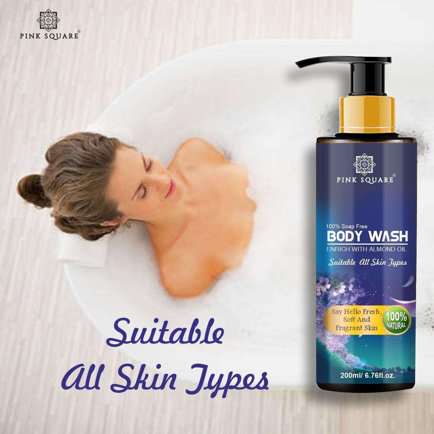 Buy The New 100%% Natural Ultra Rich Body Wash Enriched With Almond and Coconut Oil - For Skin Nourishment and Moisture Care 200 ml - BestCart