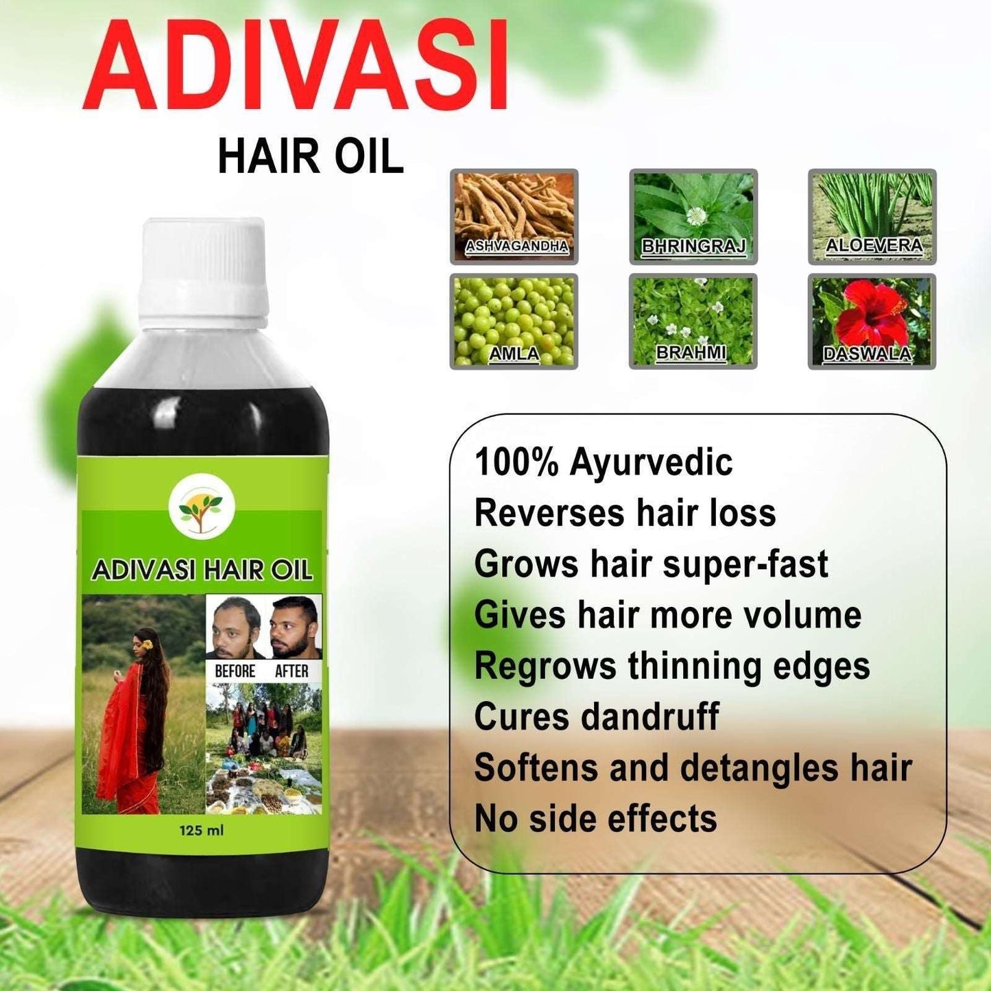 Buy The New Ayurvedic Oil by Adivasi 125 ML (Combo) - BestCart