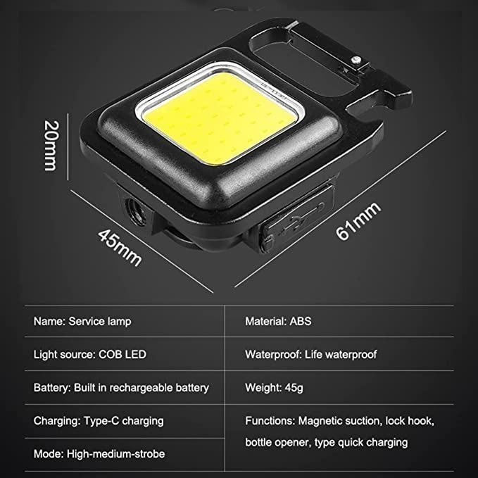 Buy The New Mini LED COB Flashlight , Keychain Light, 500 Lumen Rechargeable Flashlights - BestCart