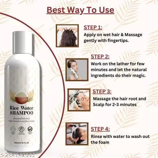 Buy The New Rice Water Hair Shampoo, Paraben and Sulphate Free (Pack of 2) - BestCart