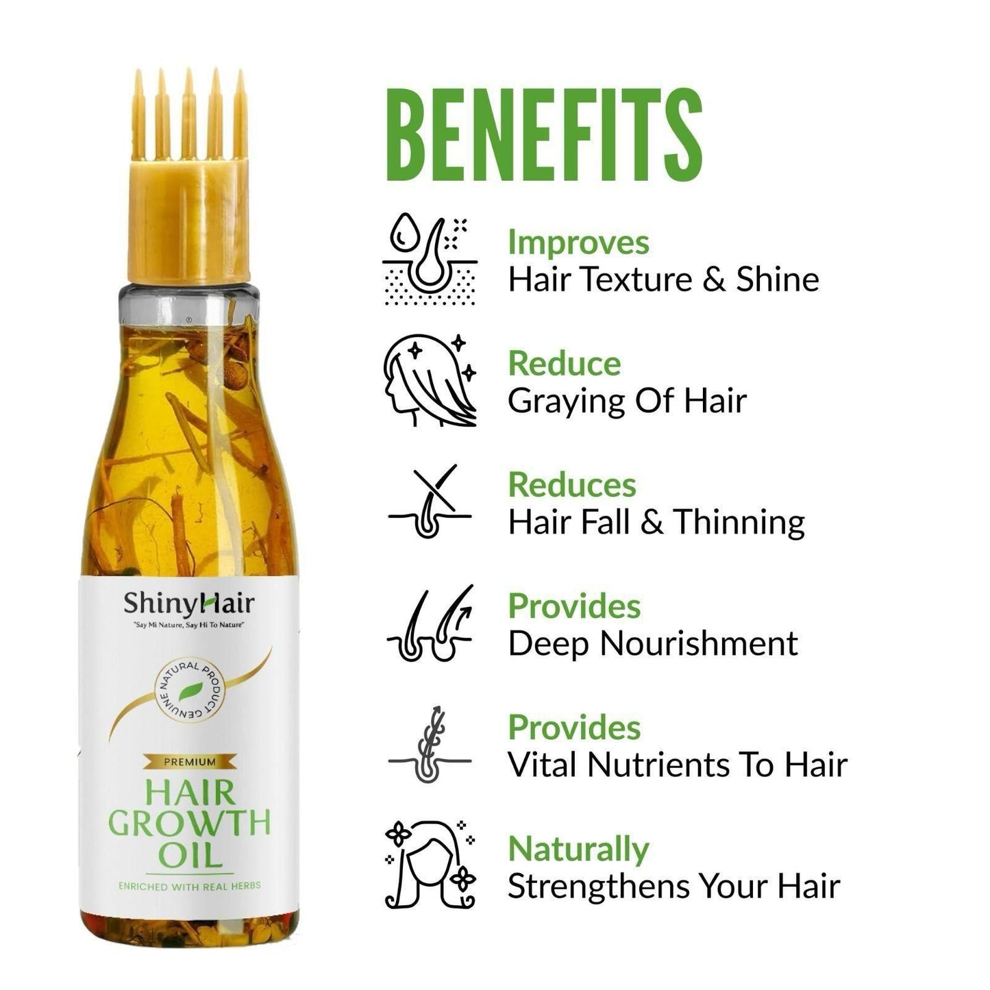 Buy The New ShinyHair Growth Oil Enriched With Real Herbs 110ml (Pack of 2) - BestCart