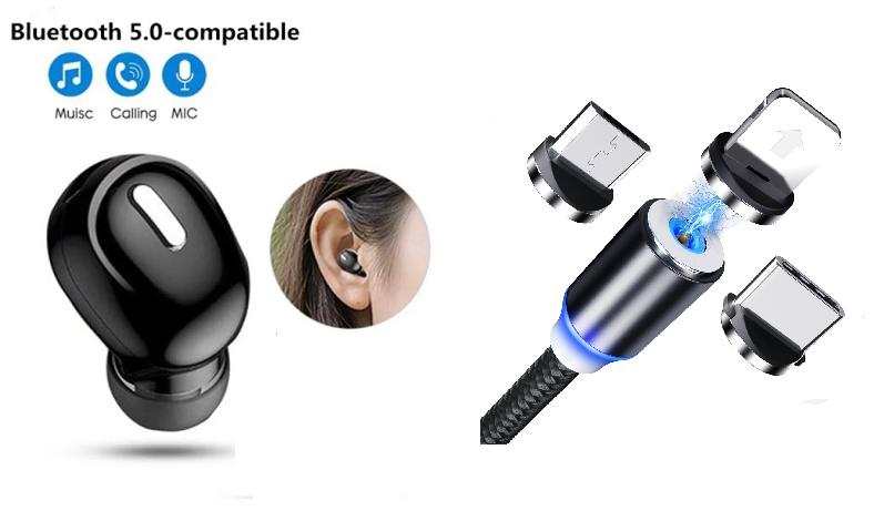 Buy The New Combo Offer of X9 Mini 5.0 Bluetooth Earphone with 3 in 1 Magnet Cable - BestCart