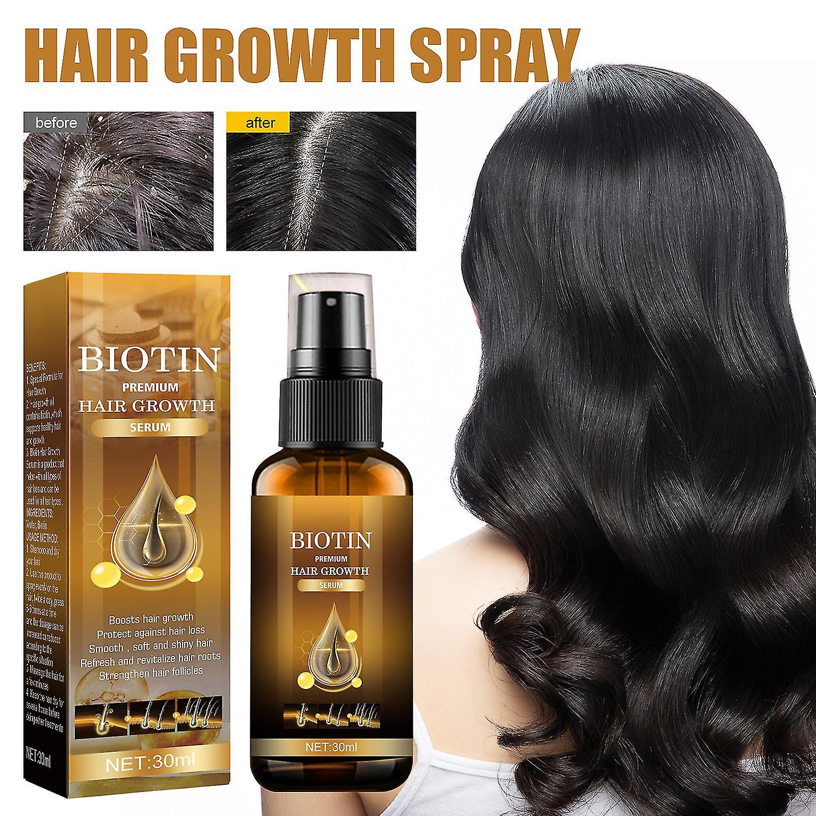 Buy The New Biotin Hair Growth Spray, Hair Regrowth Spray, Biotin Hair Growth Serum, Biotin Thickening Herbal Serum, Fast Growing Hair Care Essential Oils (2PCS) - BestCart