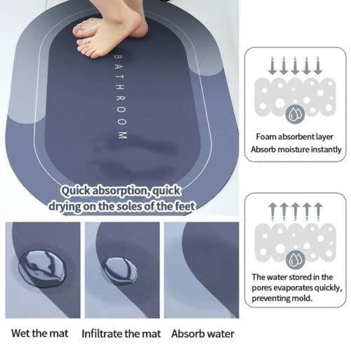 Buy The New Quick Drying Water Soak Bathroom Mat & Water Absorbent Door Mat, Floor Mat, Doormat - BestCart