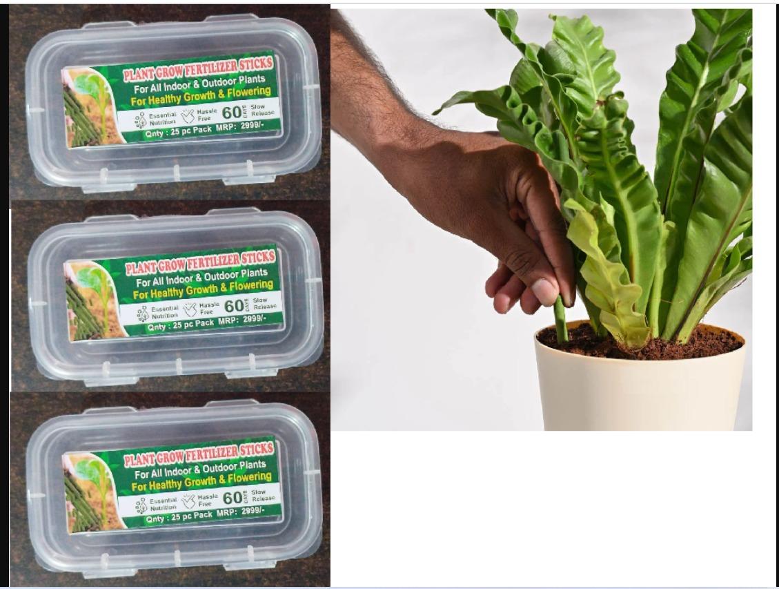 Buy The New Plant Grow Fertilizer Sticks For Plants - 25 Stick Pack of 3 - BestCart