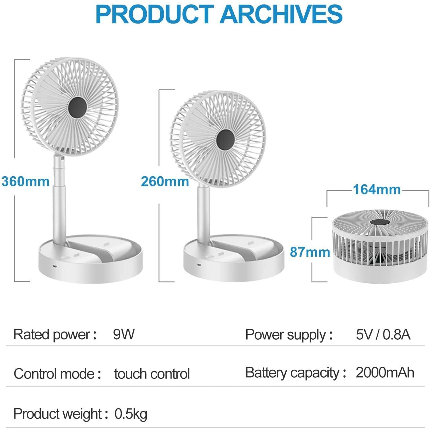 Buy The New Powerful Rechargeable High Speed Table Desk Fan - BestCart