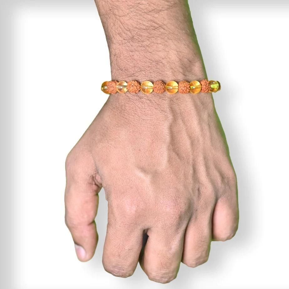 Buy The New Rudraksha Citrine Crystal Bracelet (Pack of 2) - BestCart