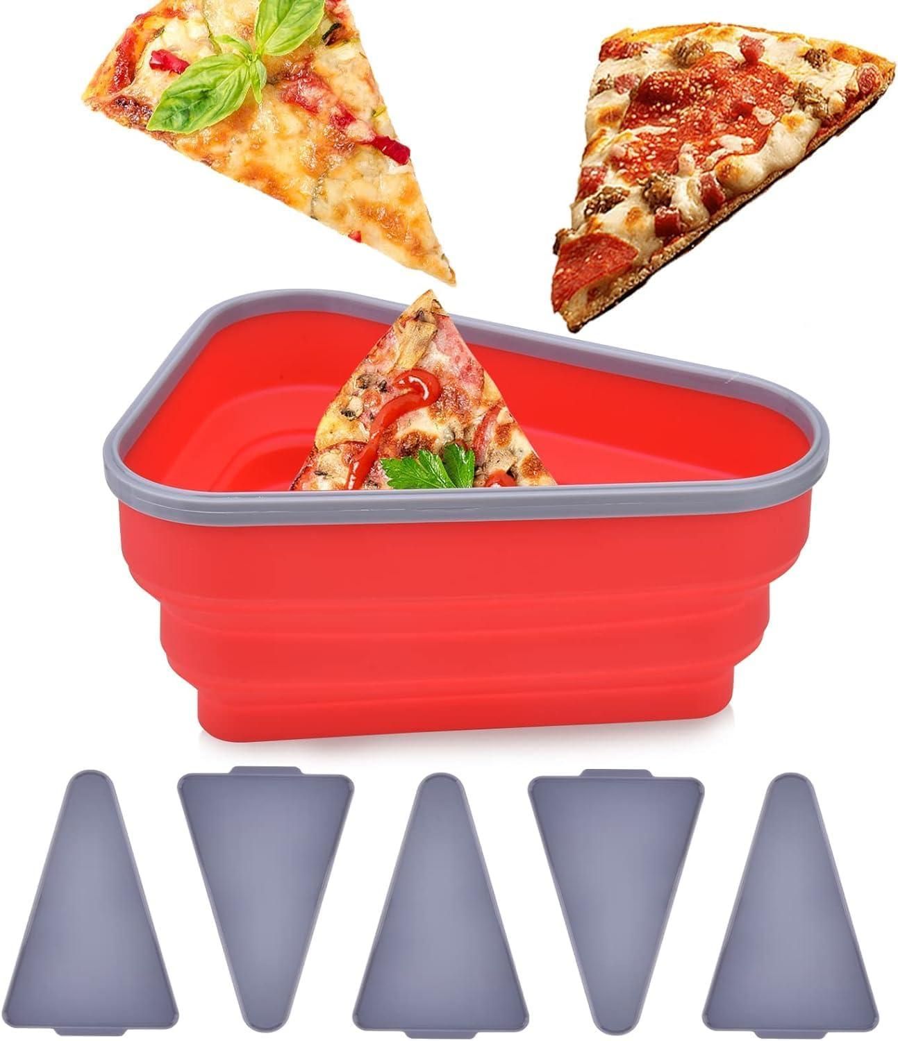 Buy The New Pizza Slice Storage Container with 5 Serving Trays - BestCart