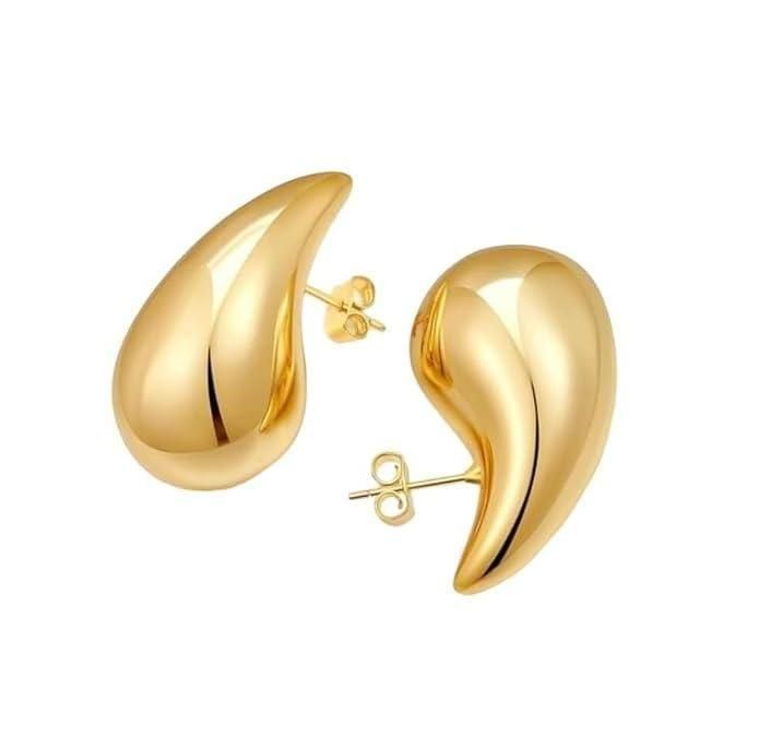 Buy The New Sparkle Your Way Bottega Inspired Celebrity Style Teardrop Gold Earrings For Girls And Women - BestCart