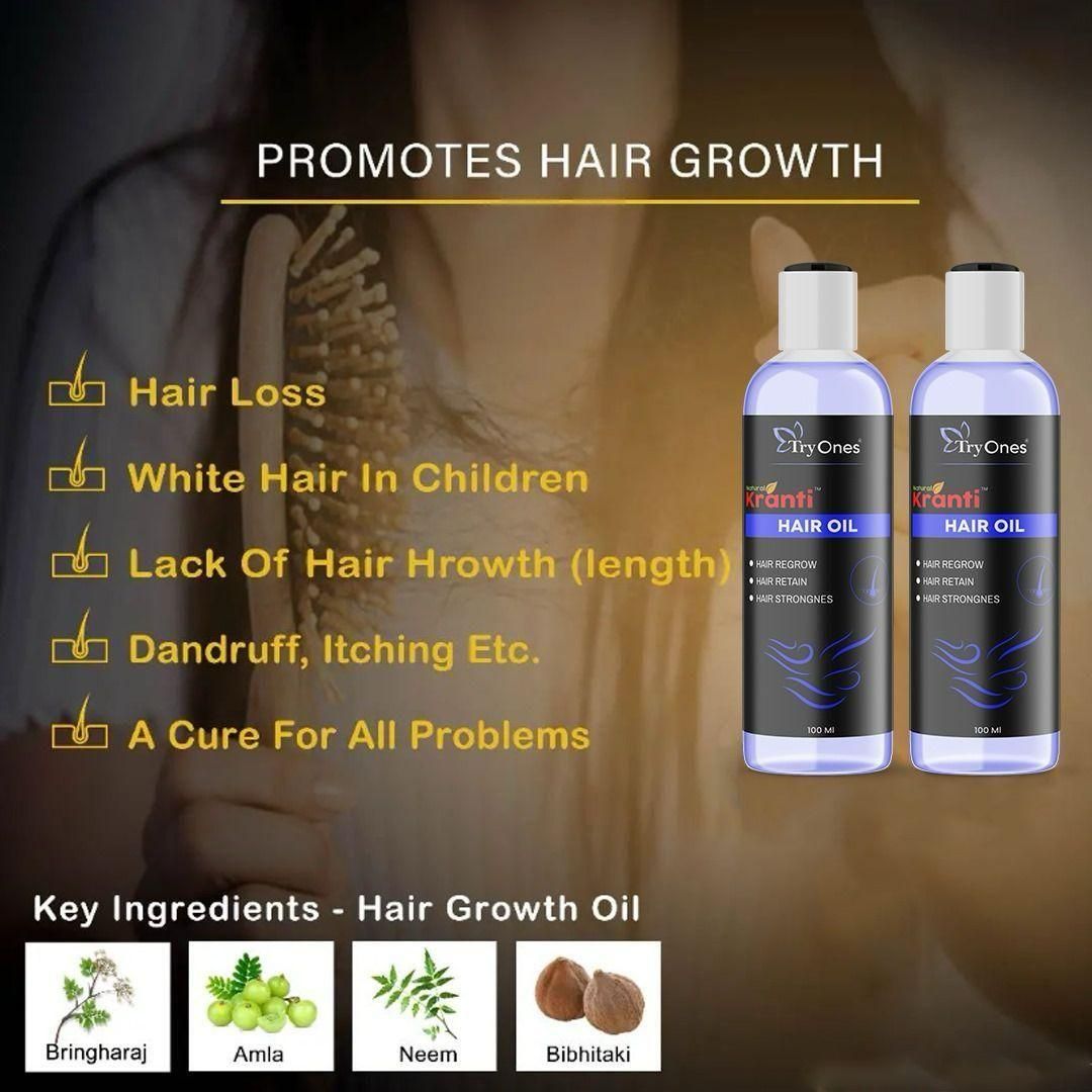 Buy The New TryOnes Natural Kranti Hair Oil 100ml (Pack of 2) - BestCart