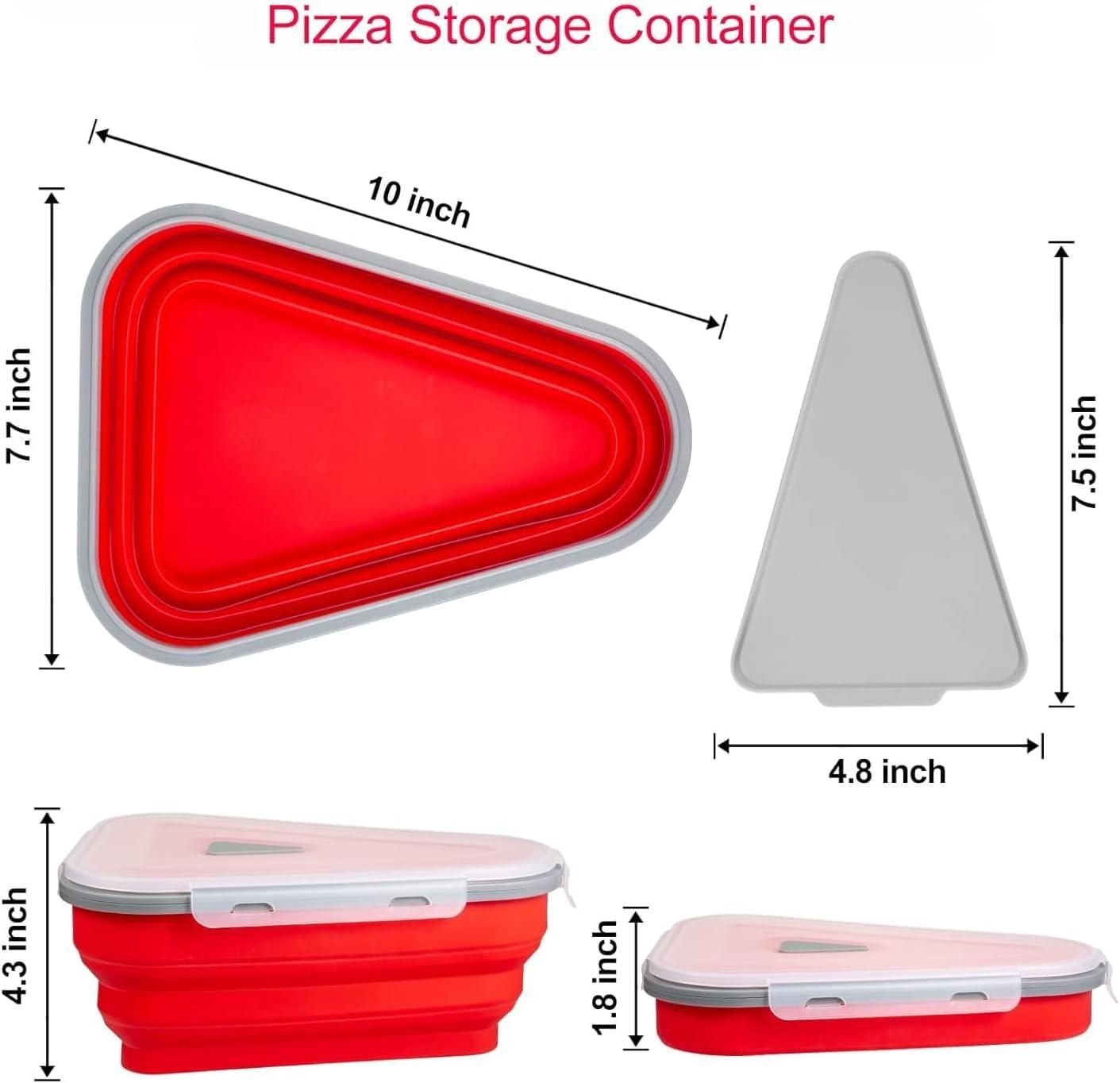 Buy The New Pizza Slice Storage Container with 5 Serving Trays - BestCart