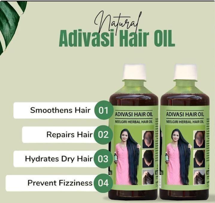 Buy The New Adivasi Neelgiri Herbal Hair Oil 100ml (Pack of 2) - BestCart