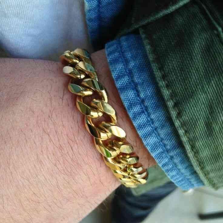 Buy The New Gold Cuban Bracelet Men - BestCart