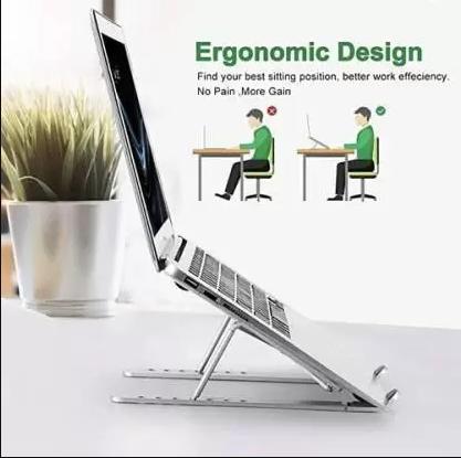 Buy The New Aluminum Alloy Adjustable, Portable, Foldable, Ergonomic, Tablet Laptop Stand_01 Laptop Stand - BestCart