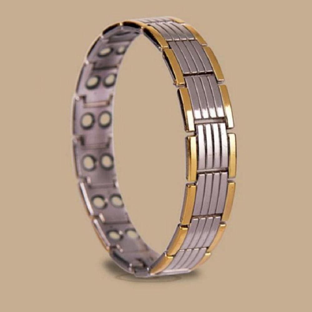 Buy The New Ultra Strength Magnetic Therapy Bio Bracelet for Boys & Men (Silver & Gold) - BestCart