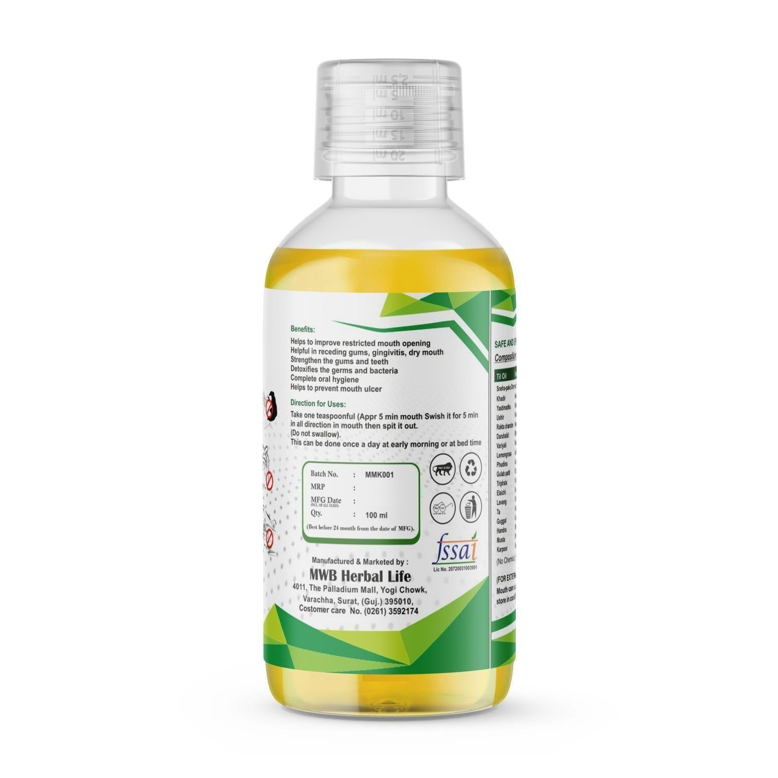 Buy The New Mukh-Khola 2in1 Oil Pulling Mouth Wash 100ml Pack Of 2 - BestCart