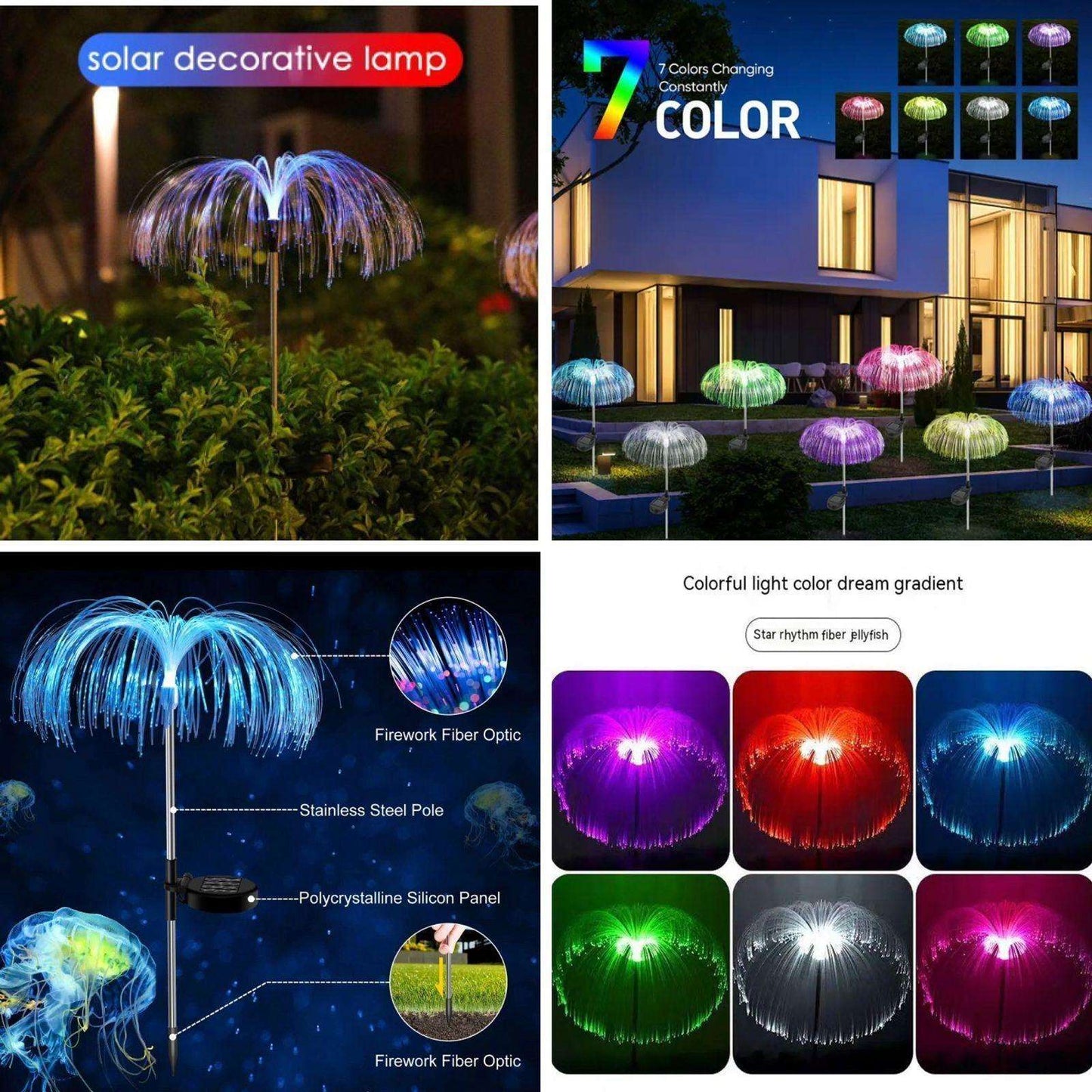 Buy The New Changing Solar Waterproof Flower Lights (Multi Packs) - BestCart