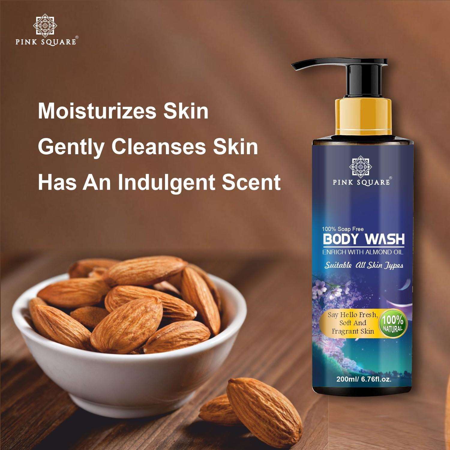 Buy The New 100%% Natural Ultra Rich Body Wash Enriched With Almond and Coconut Oil - For Skin Nourishment and Moisture Care 200 ml - BestCart