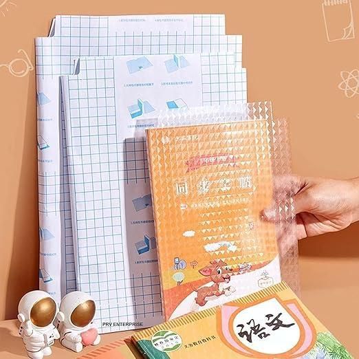 Buy The New 3 Different Size Transparent Sticker Books Cover - BestCart