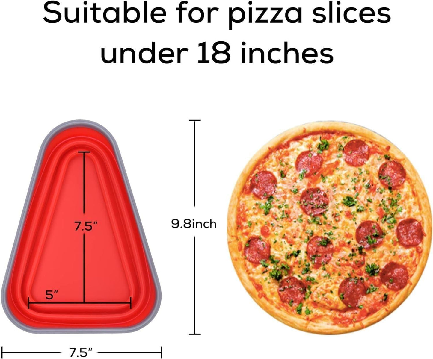 Buy The New Pizza Slice Storage Container with 5 Serving Trays - BestCart