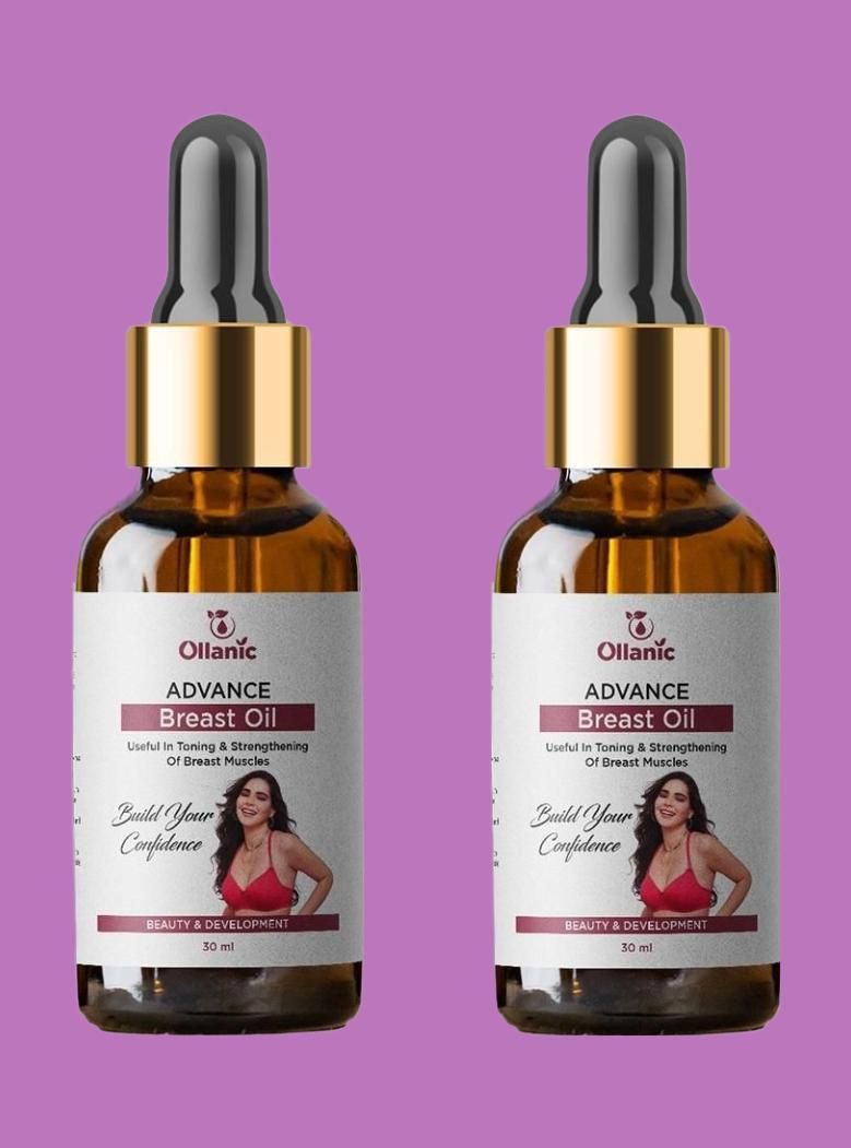 Buy The New Ollanic Advance Breast Oil Combo 30ml Each (60ml) (Pack Of 2) - BestCart