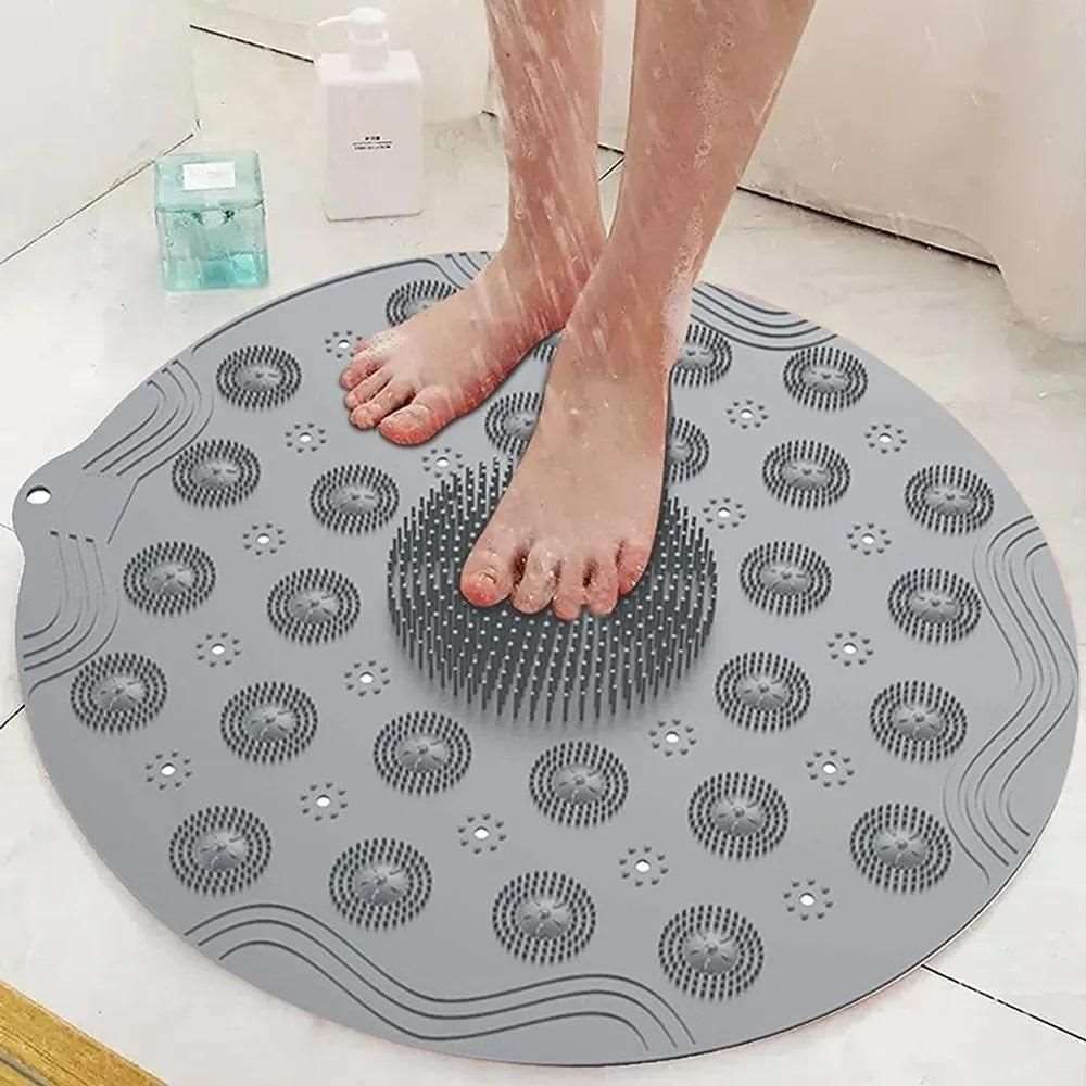 Buy The New Bathroom Mat- Silicone Non Slip Round Bathroom Mat - BestCart