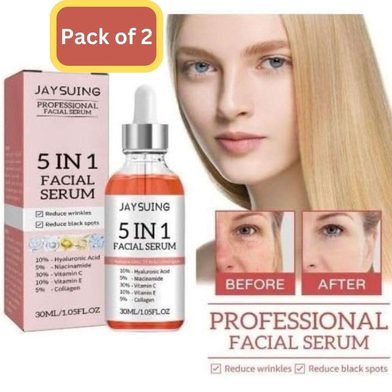 Buy The New 5 in 1 Advanced Anti-Wrinkle Face Serum (Pack of 2) - BestCart