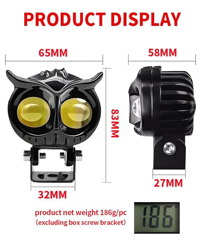 Buy The New Owl Shape design motorcycle LED Fog light - BestCart