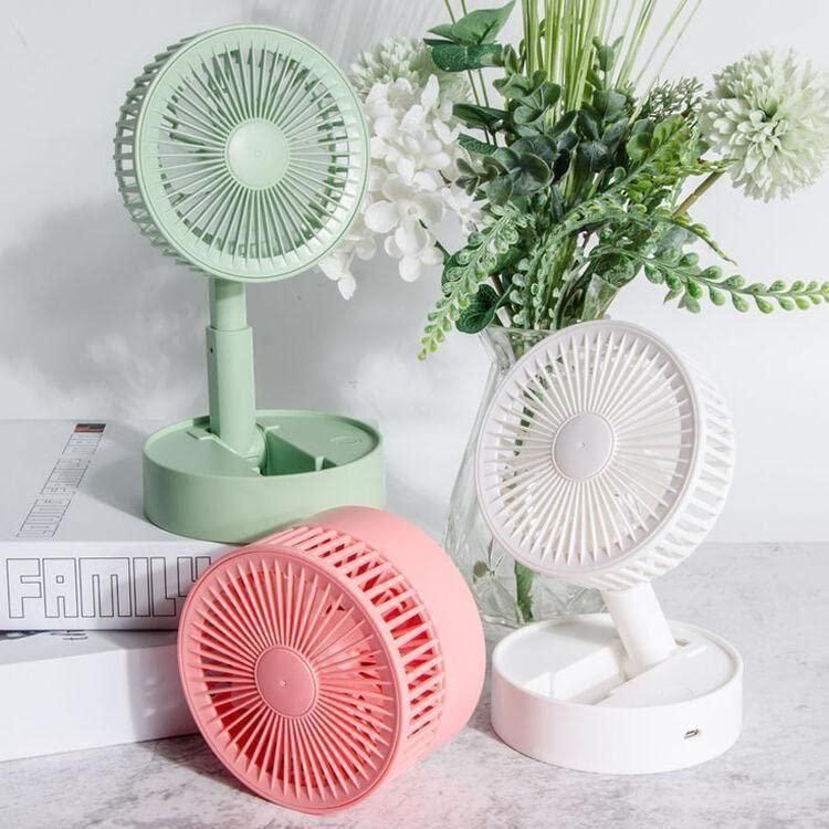 Buy The New Adjustable Height Telescopic Rechargeable Standing Fan Rechargeable Pedestal Fan - BestCart