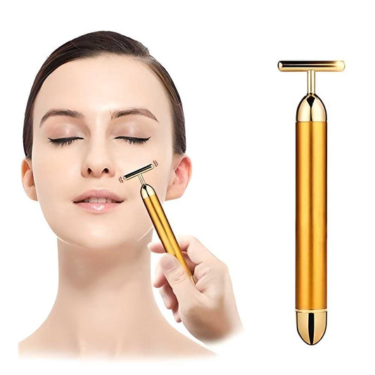 Buy The New 24K Gold Energy Beauty Bar Electric Facial Massage Roller - BestCart