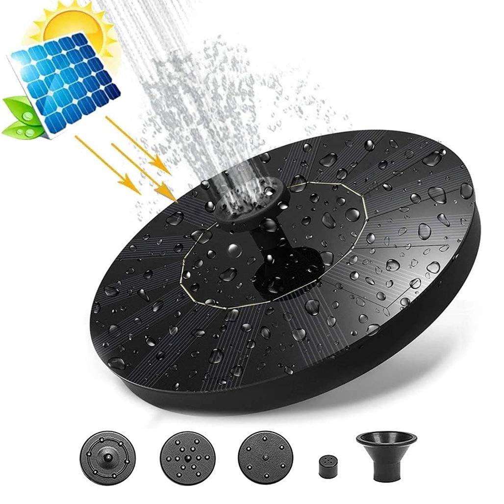 Buy The New Fountain Solar Power Floating Water Pump for Pool Pond Garden and Patio Plants Round 7V 1.4W (Black) - BestCart