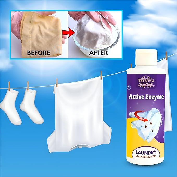 Buy The New Laundry Stain Remover Active Enzyme Liquid Instant Spot Cleaning 100ml (Pack of 2) - BestCart