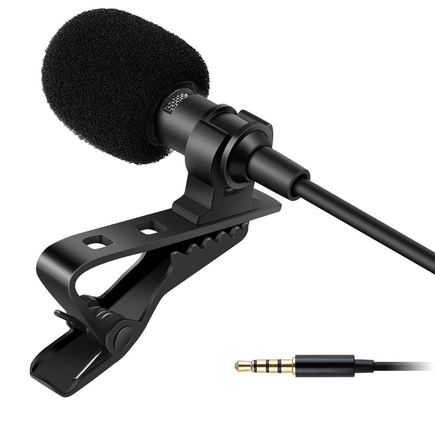 Buy The New Dynamic Lapel Collar USB Omnidirectional Mic Voice Recording Lavalier Microphone For Singing YouTube, Black - BestCart