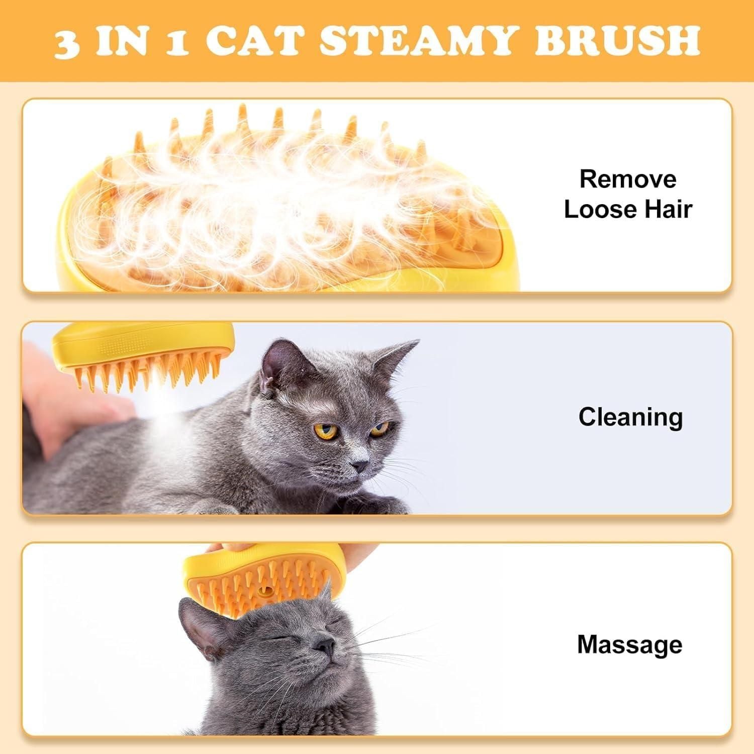 Buy The New Steaming Pet Hairbrush - BestCart