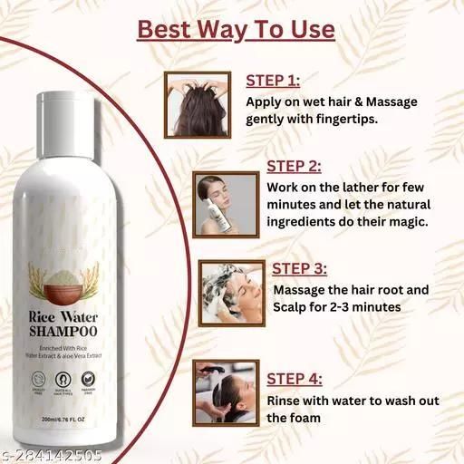 Buy The New Rice Water Hair Shampoo, Paraben and Sulphate Free - BestCart